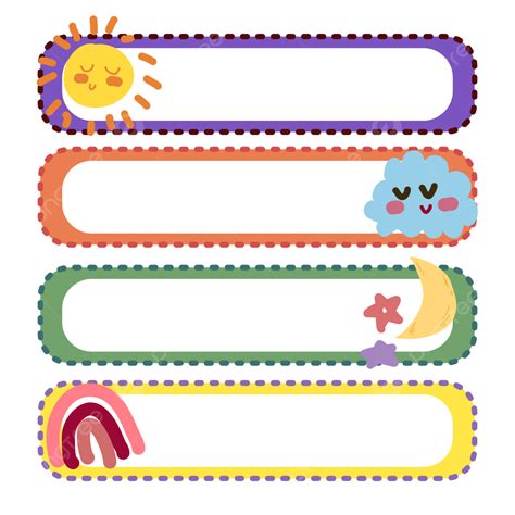 Cute Name Tag Png Transparent Name Tag Illustration Full Color With