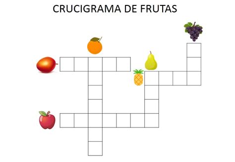 Crucigrama De Frutas Divertido 1