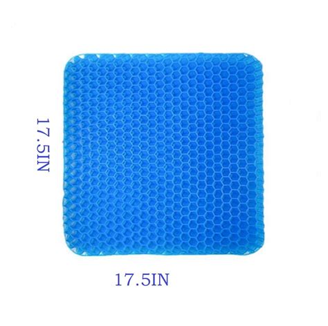 Cooling Gel Seat Cushion Thick Big Breathable Honeycomb Design Absorbs Pressure Points Seat