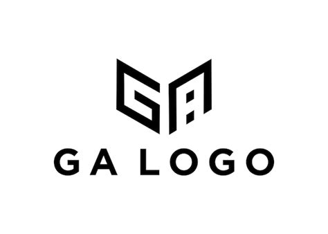premium vector ga logo design vector illustration
