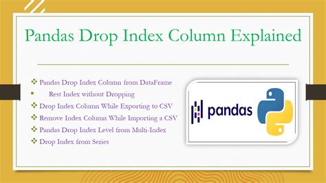 Pandas Drop Index Column Explained Spark By {examples}