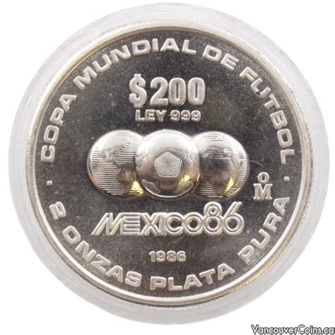 Mexico Peso Copa Mundial De Futbol Oz Silver Coin Proof