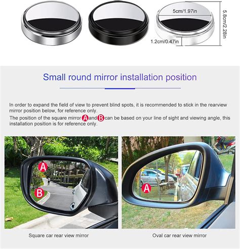 2024 New Blind Spot Mirrors 8 Pack Car Blind Spot Mirrors Circular