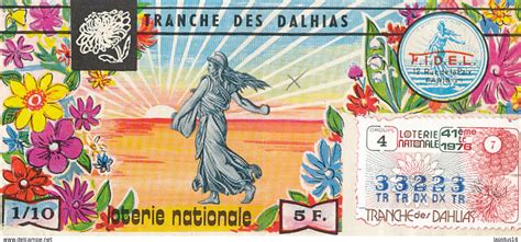 Billets De Loterie Bl Billet Loterie Nationale Tranche