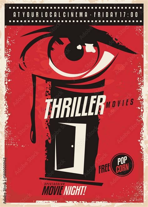 Photo & Art Print Thriller movies marathon retro poster design idea