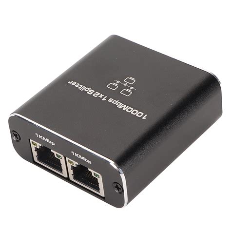 Ethernet Splitter Rj45 1 In 2 Out Gigabit Internet Splitter 1000mbps High Speed Lan Splitter For