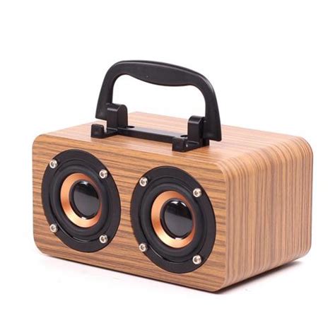 Retro Houten Draadloze Desktop Bluetooth Speaker T Grandado