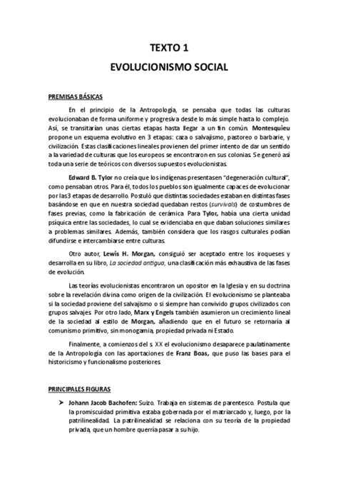 Tema 1 Evolucionismo Social Seichter Pdf