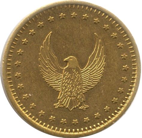 Token No Cash Value Eagle Looking Left Brass United Kingdom