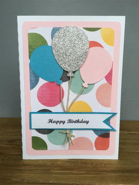 Handmade Balloon Birthday Card, Balloon Card, Birthday Card, Card for ...