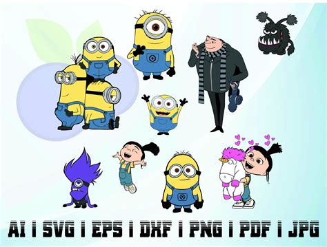 Despicable Me Svg Cricut Ready Minions Bundle Kit Instant Etsy