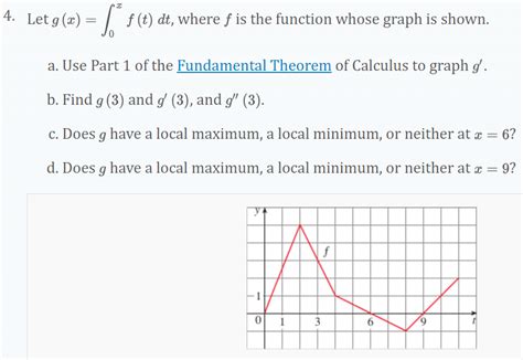 [solved] 4 Let G X 0xf T Dt Where F Is The Function Who