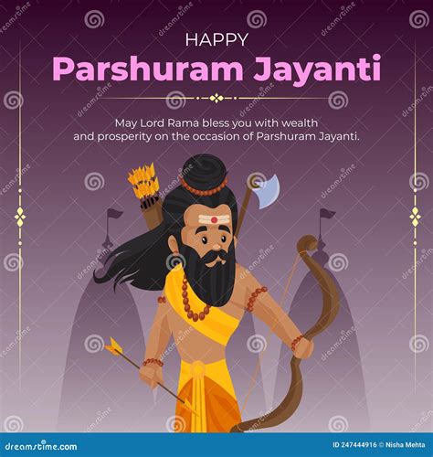 Banner Design of Happy Parshuram Jayanti Stock Vector - Illustration of ...