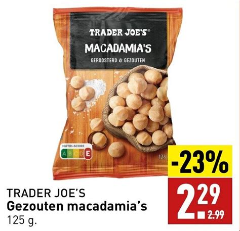 TRADER JOE S Gezouten Macadamia S 125g Aanbieding Bij ALDI