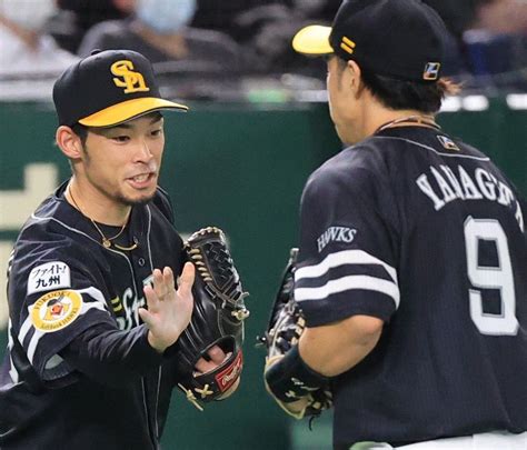 柳田悠岐、太っ腹！ 500試合登板の又吉克樹に「一生物」プレゼント ファン「さすが」「ギータ先生、カッコよすぎる」「お洒落だ！」：「おっ！」で