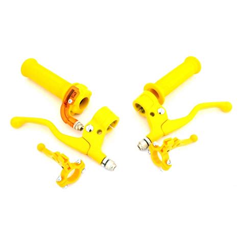 Kit Poignée Cyclo MBK 51 103 Universel Complet Jaune Gaz Mini Targa