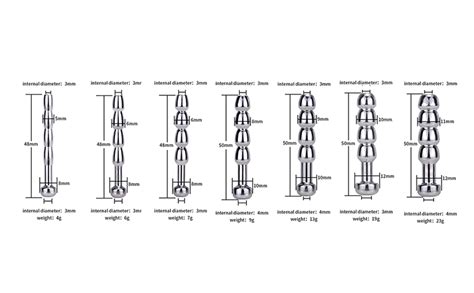 Amazon Runyu 7 Pack Of Urethral Plugs Urethral Dilators Training Set Penis Plugs Sex Toy