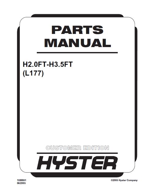 Hyster Forklift Parts Manual