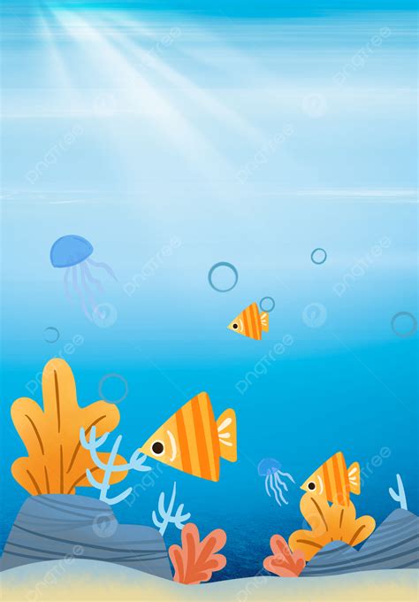 Blue Creative Fantasy Aquarium Poster Background Material, Dream ...