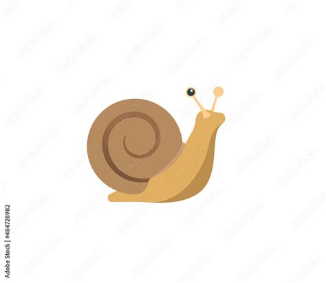 Snail vector isolated icon. Emoji illustration. Snail vector emoticon ...