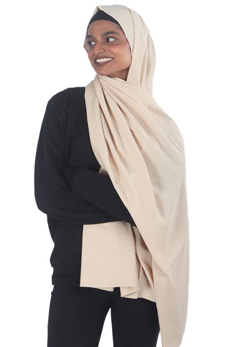 Nude Premium Georgette Hijab That Adorbs Hijab