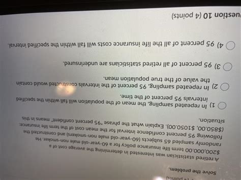 Solved Points Solve The Problem A Retired Statistician Was Chegg