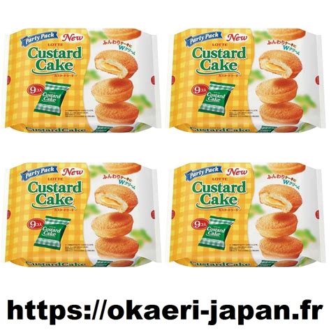 Lotte Custard Cake Party Pack X4ea Shipped Okaeri Japan