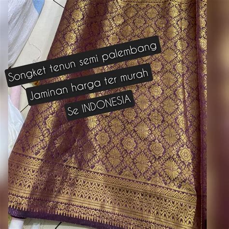 Jual Bahan Songket Songket Tenun Semi Palembang Shopee Indonesia