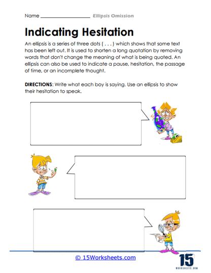 Ellipsis Worksheets 15