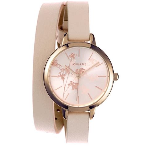 Montre Femme Oui Me Petite Fleurette ME010049 Bracelet Cuir Rose