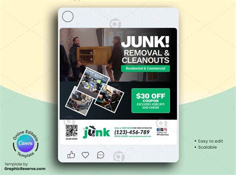 Junk Removal Canva Template Bundle Graphic Reserve