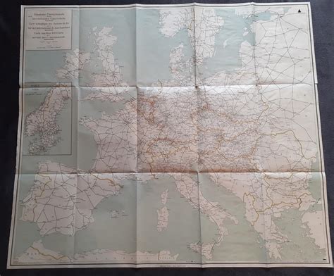 Železniční mapa pro mezinárodní dopravu 1950 originál Aukro