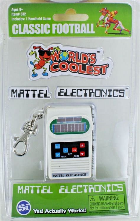 Worlds Coolest Mattel Electronic Football Game Keychain Miniature Mini