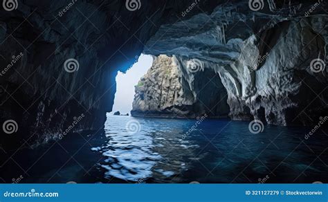 Capri blue grotto stock illustration. Illustration of picturesque ...