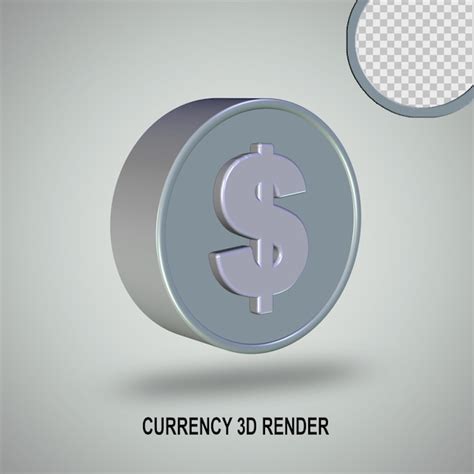 Premium Psd 3d Render Currency Dollar Silver