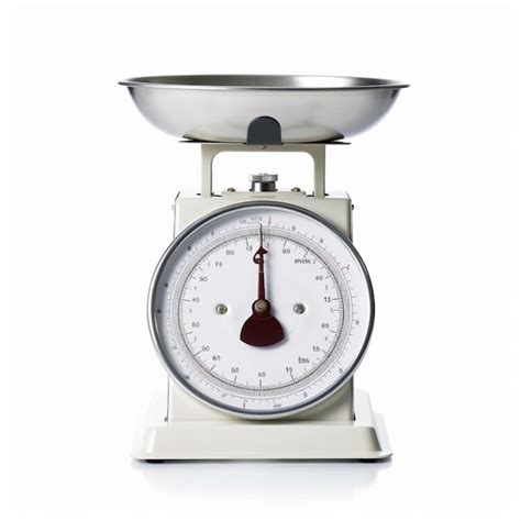 Premium Ai Image There Is A White Kitchen Scale With A Bowl On Top