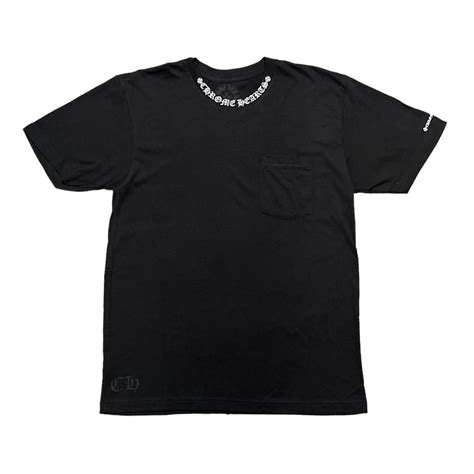 Chrome Hearts Neck Logo Short Sleeve Tee Shirt Black White Grailed