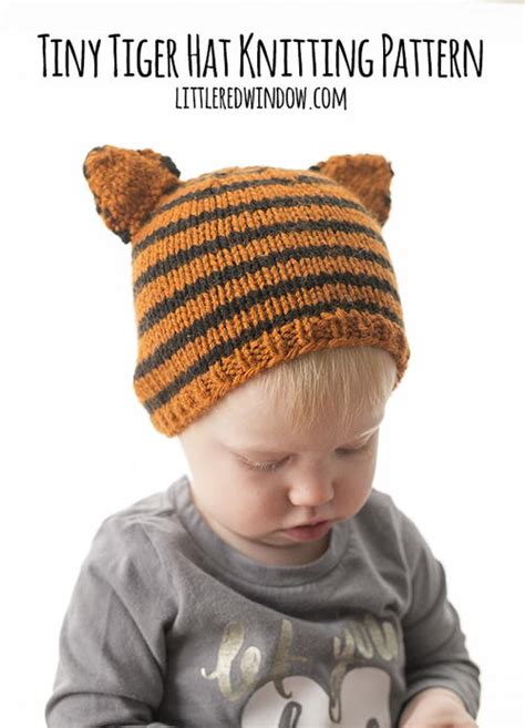 Tiny Tiger Hat Knitting Pattern | AllFreeKnitting.com