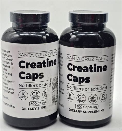 X2 Santa Cruz Paleo Creatine Caps Support Muscle Growth Paleo Keto 300