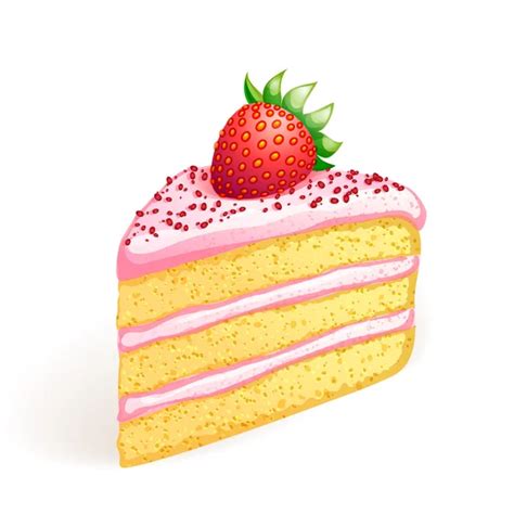 Cake With Strawberry — Stock Vector © Rosinka 3576856