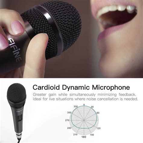 Karaoke Microphone Fifine Dynamic Vocal Microphone For Speaker Wired