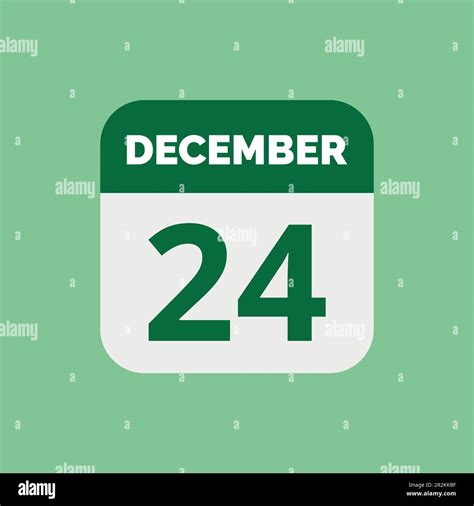 December 24 Calendar Date Icon Stock Vector Image & Art - Alamy