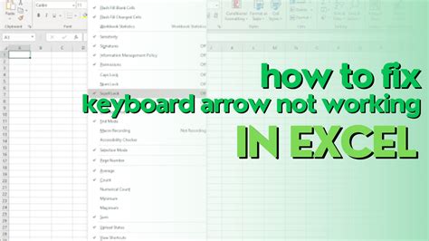 Keyboard Arrows Not Working In Excel The Best Hacks To Fix This Issue