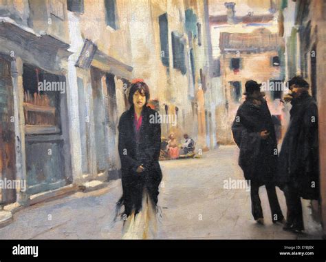 John Singer Sargent Street in Venice Stock Photo - Alamy