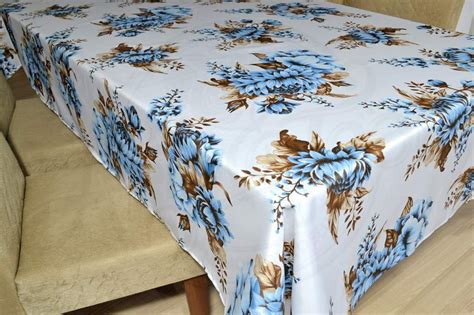 Toalha De Mesa Oxford Blue Flower Arte Tear Retangular X