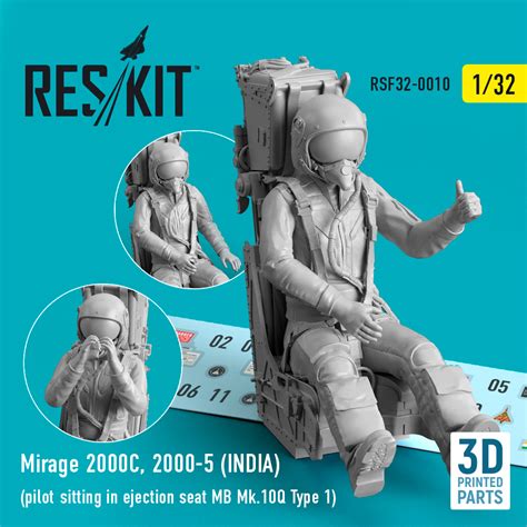 Mirage 2000C, 2000-5 (INDIA) Pilot Sitting In Ejection Seat MB Mk.10Q ...