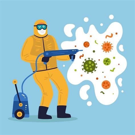 Virus Disinfection Concept Free Vector