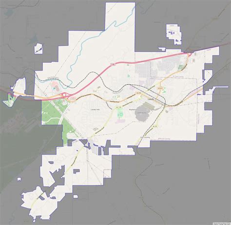 Map of Leeds city, Alabama