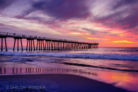 Hermosa Beach Pier Sunset Photo - Etsy