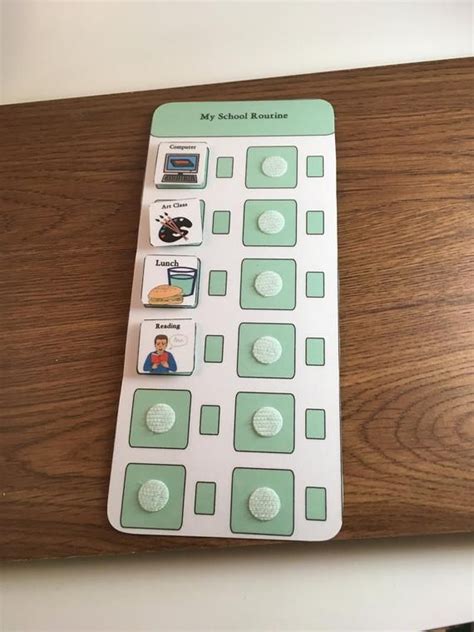 Daily Home Visual School Schedule Chore Board Autism Pecs Visual Aid